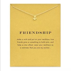 Gold dipped minimalist Anchor Charm Pendant Friendship chain Necklace